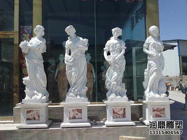 汉白玉四季女神雕塑(图1)